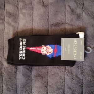 Aeropostale You Don't Gnome Me Crew Socks, New With Tags